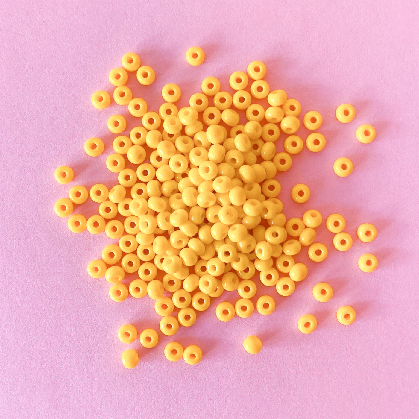 Opaque Yellow Seed Beads| Size 6/0