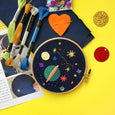 Space Embroidery Kit for Kids 5 years and up with PDF and video class included