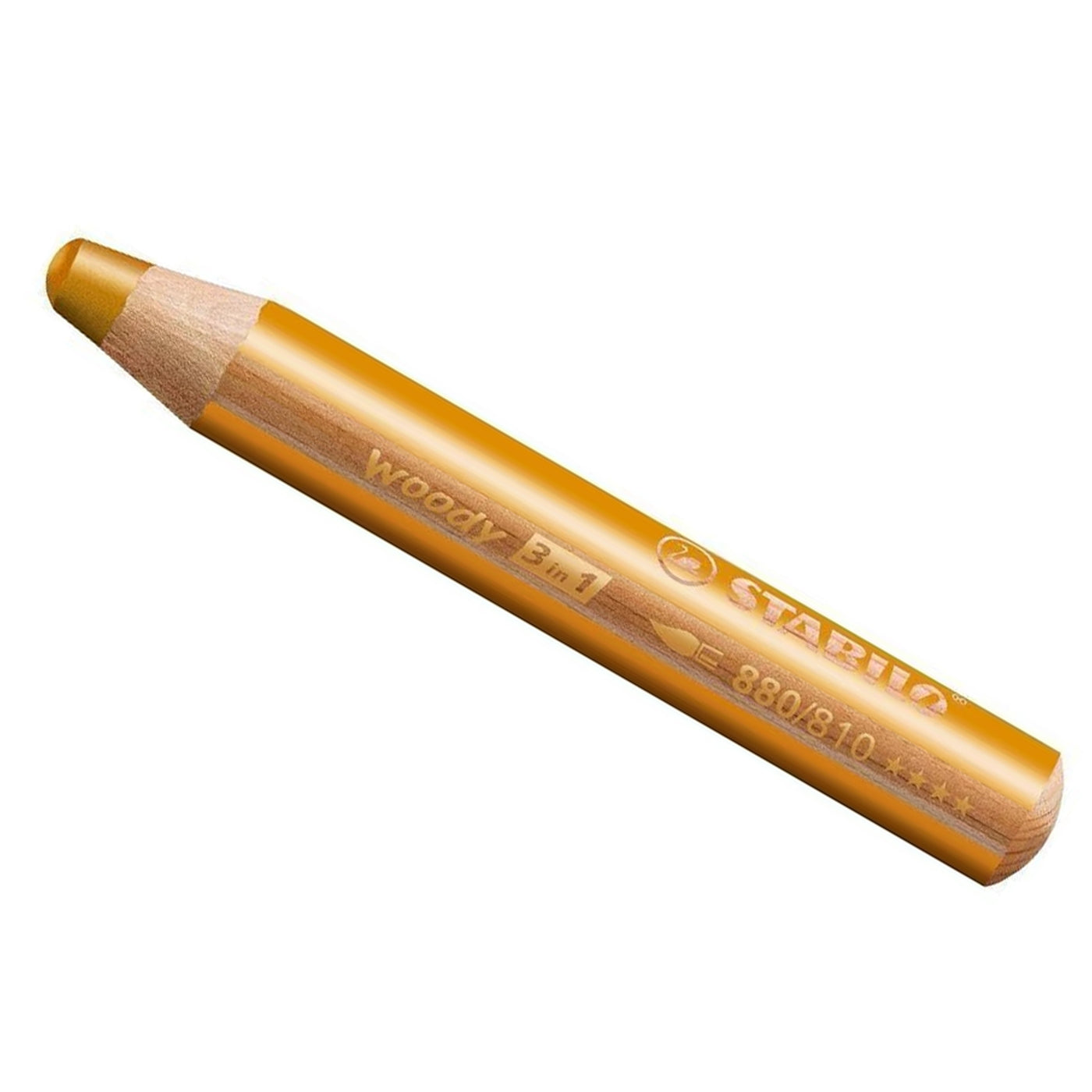 1 crayon multitalents STABILO woody 3 in 1 jaune - BuroStock Guyane