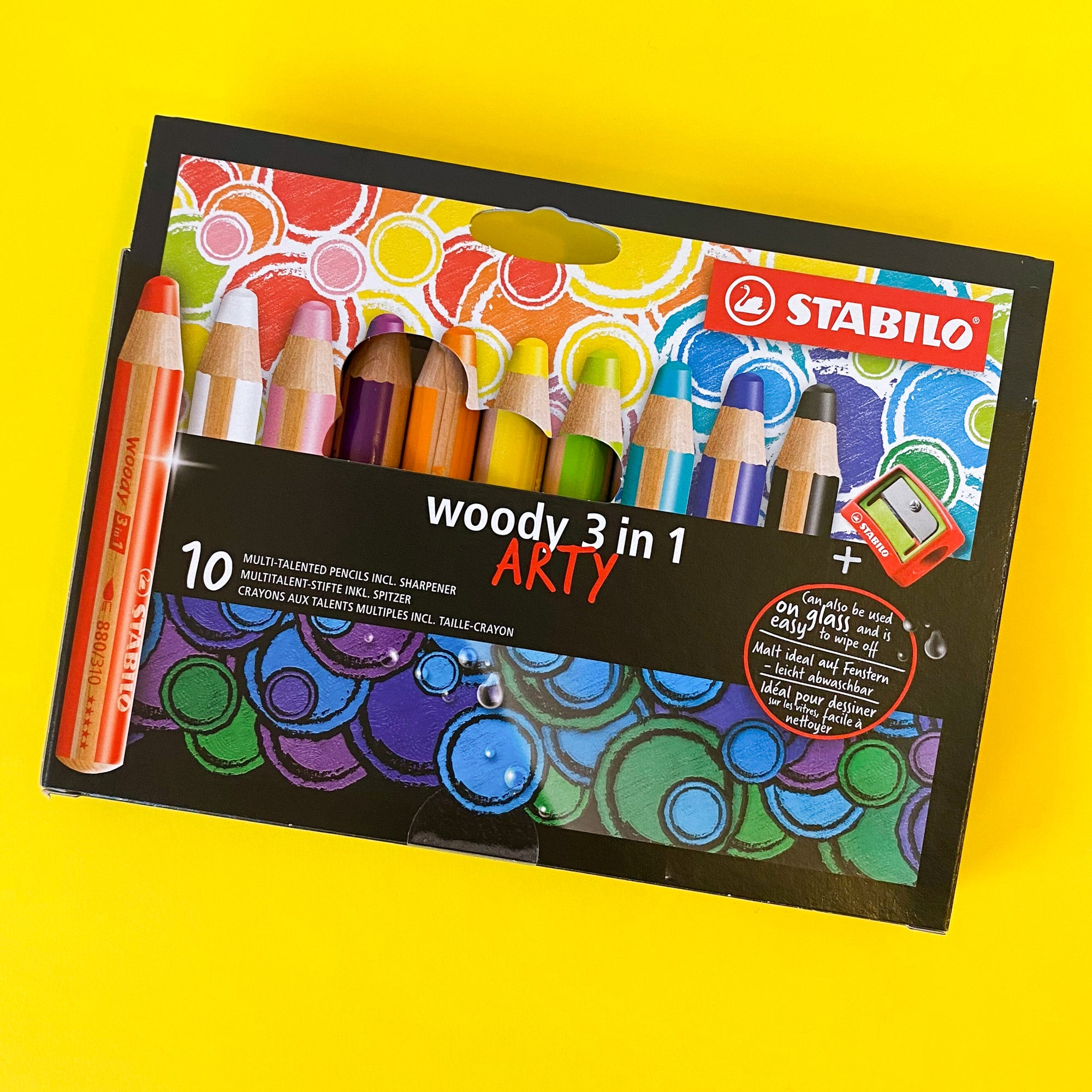 Stabilo Woody 3 in 1 Crayon Pencils set of 10