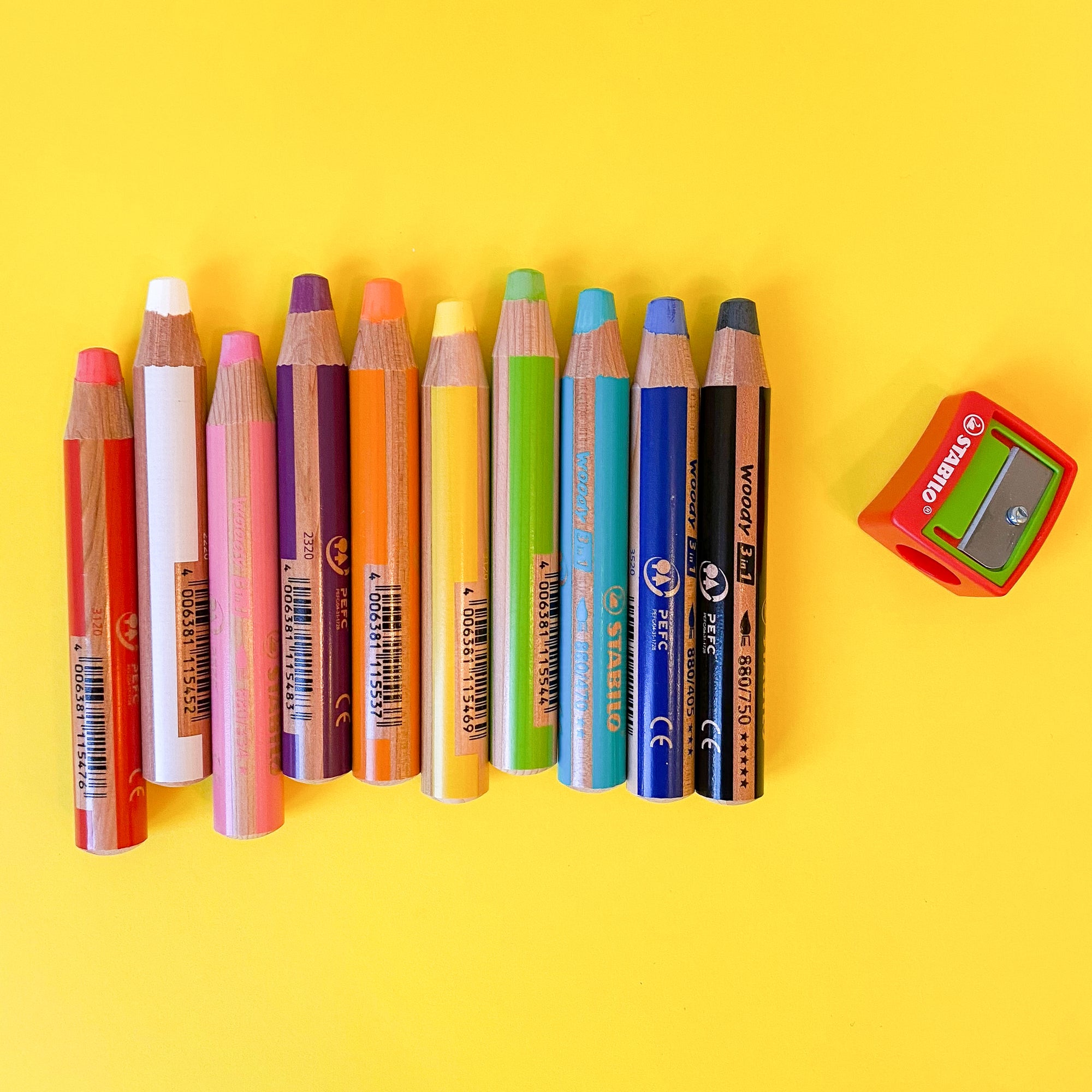 Stabilo Woody 3 in 1 Crayon Pencils set of 10