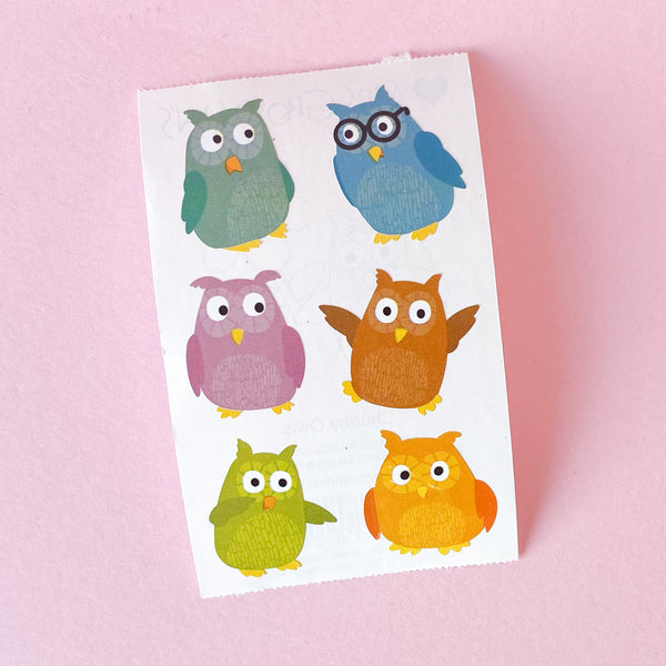Chubby Owls Stickers on the Roll by Mrs. Grossman’s