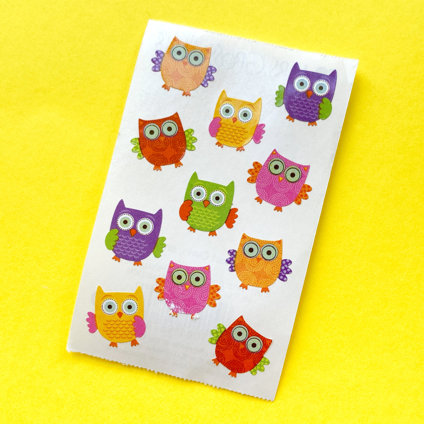 Small Forest Owls Stickers on the Roll by Mrs. Grossman’s