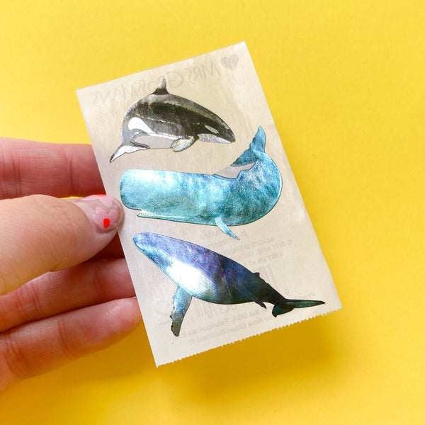 Photo-realistic Whales stickers by Mrs Grossman's