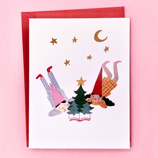 Storybook Elves Greeting Card by Chelsea O’Byrne