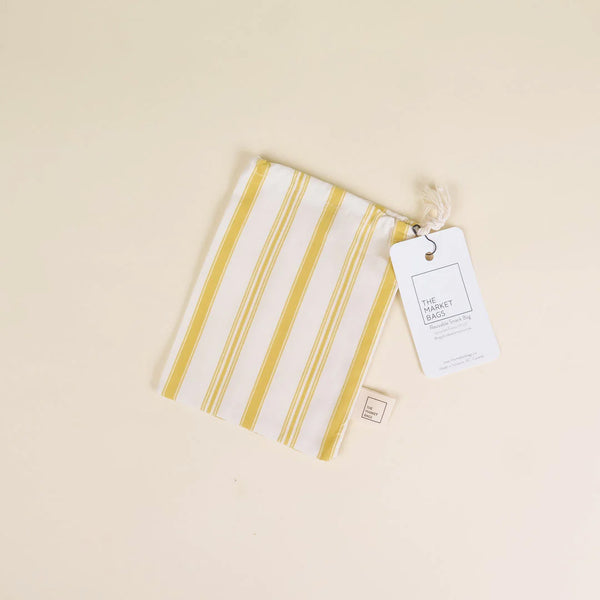 Eco-friendly Reusable small bag in yellow stripes