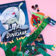 Online Mixed Media Art Class for Kids aged 3 to 8 years inspired by the book The Girl and the Dinosaur