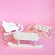 Wooden Paintable Winter Sleigh Style 3