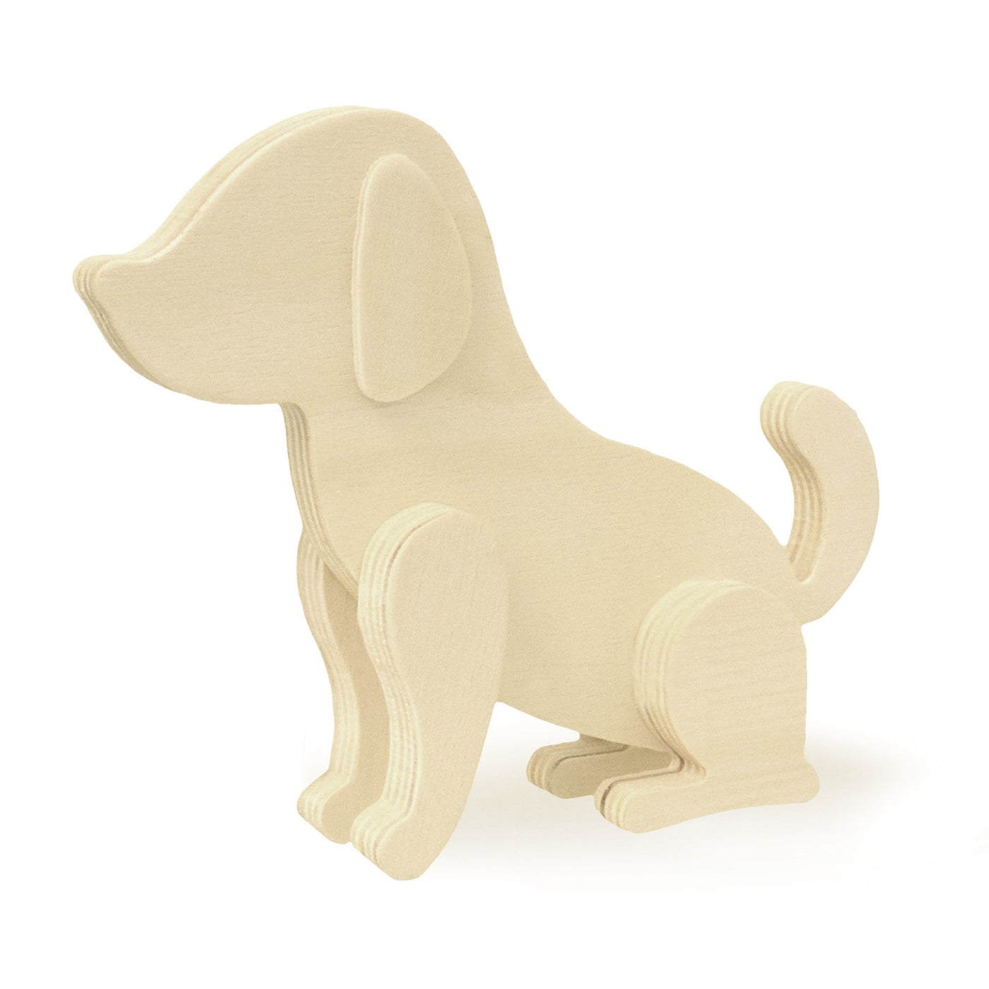 Wooden Paintable Standing Dog