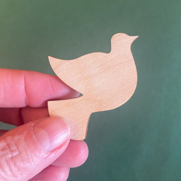 Wooden Dove Bird Cut Out