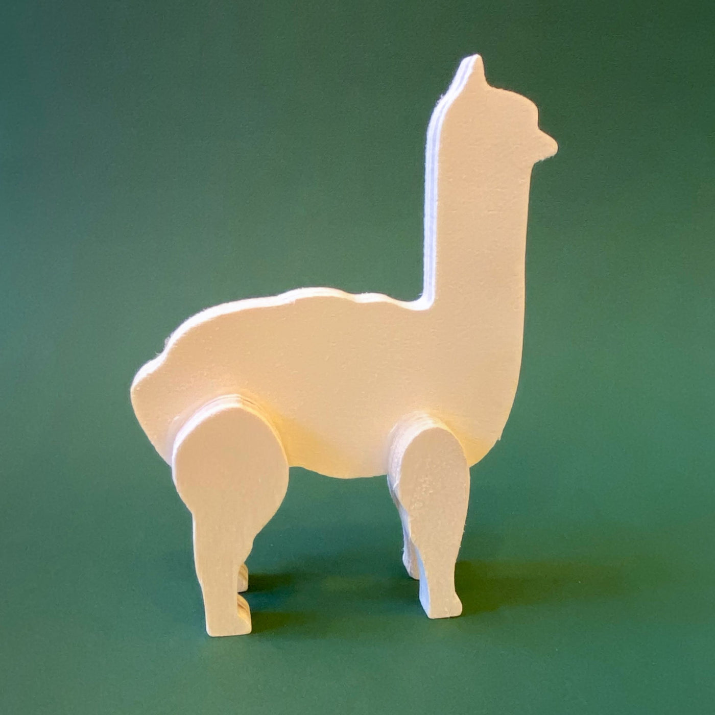 Wooden Paintable Standing Llama