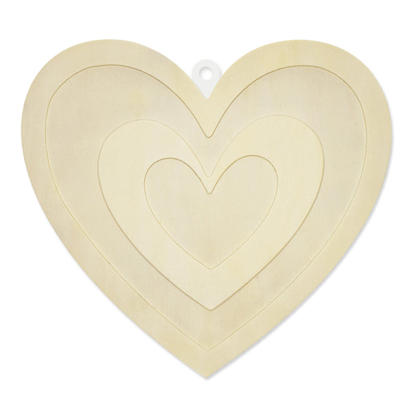 Wooden Paintable Heart for Kids crafts