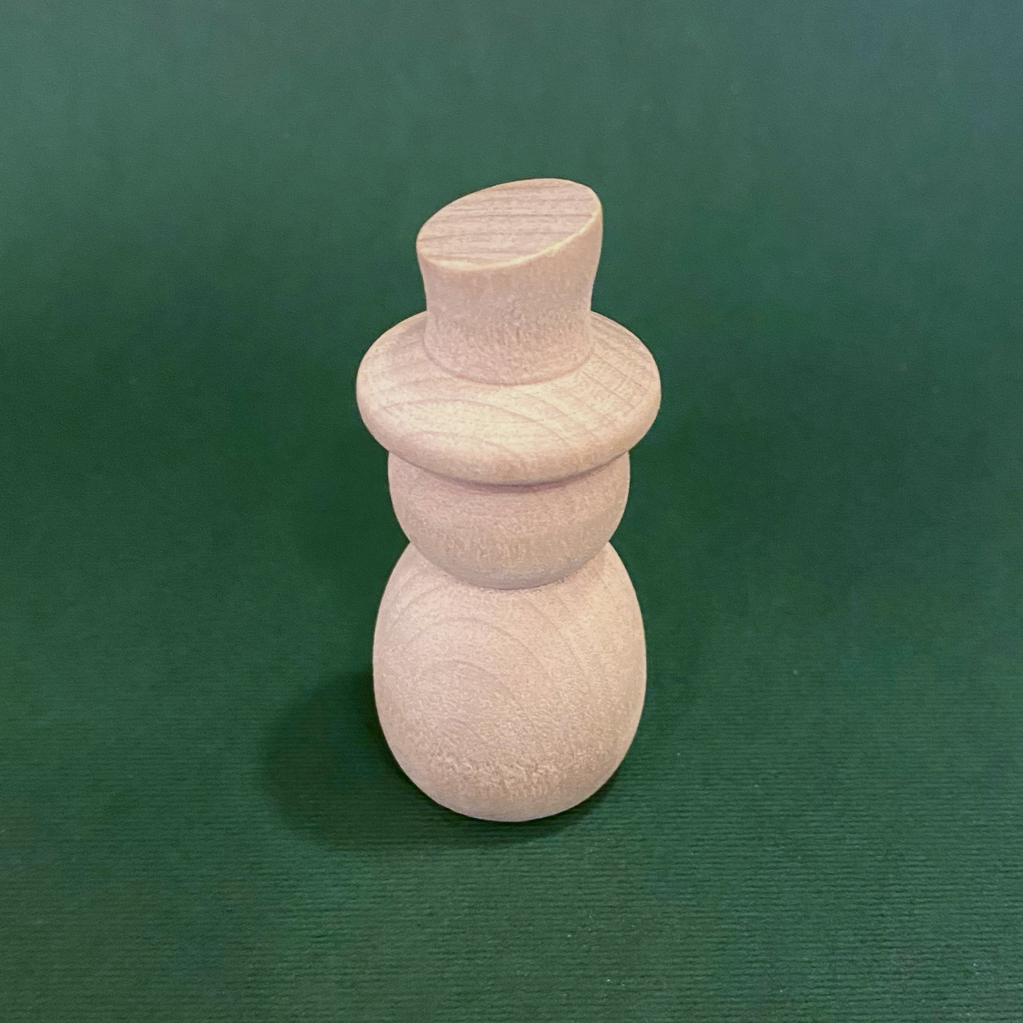 Wooden Paintable Snowman in large 2 5/8" size