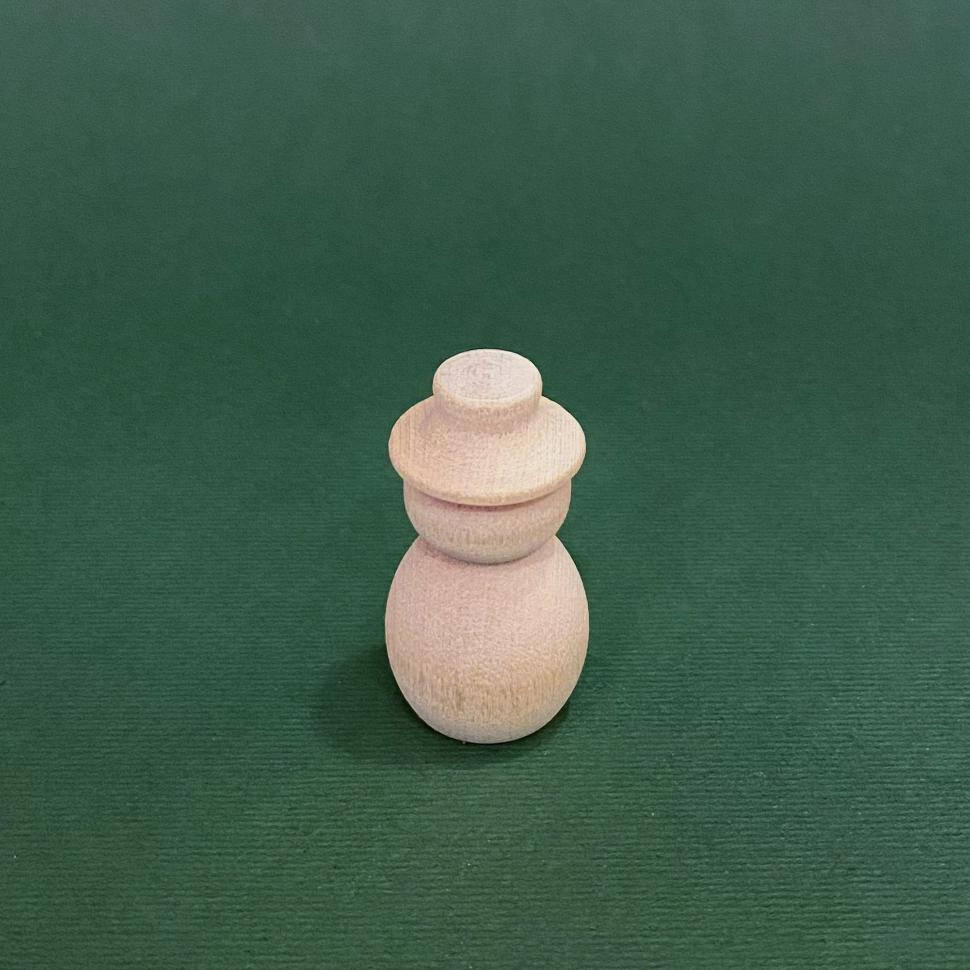 Wooden paintable snowman in tiny 1 3/8&quot; size