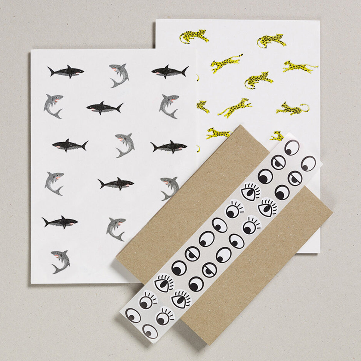 Writing Paper Set - Sharks & Leopards