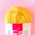 Acrylic Crafting Yarn in Sunny Yellow Sparkle