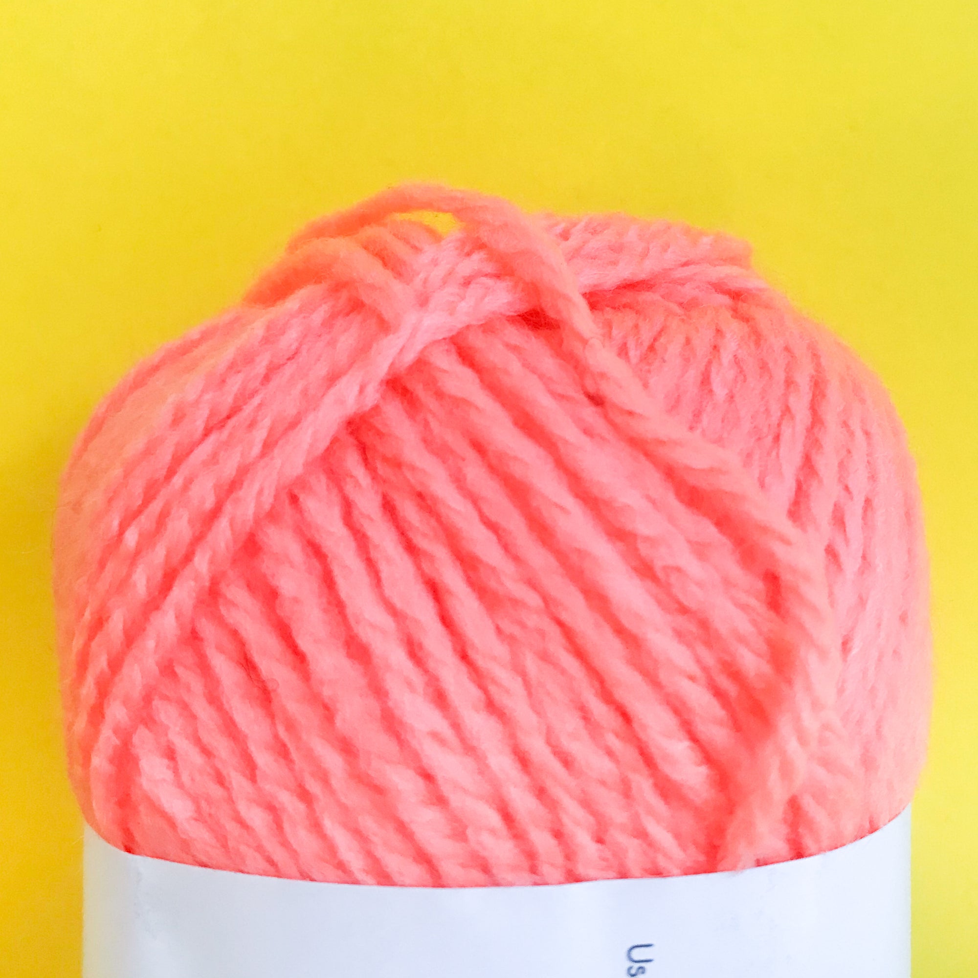 Bright Salmon Solid Color Acrylic Yarn