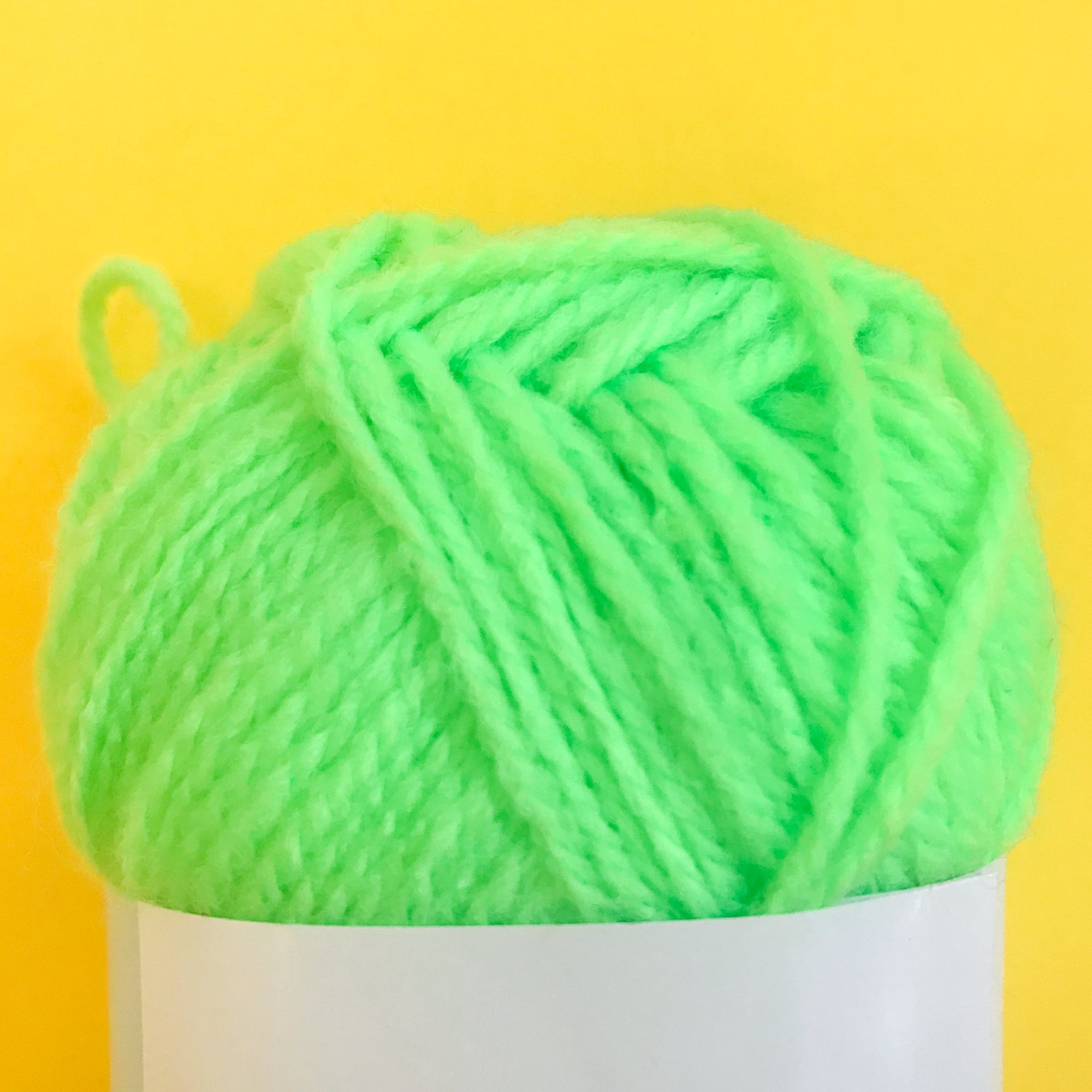 Neon Green Solid Color Acrylic Yarn