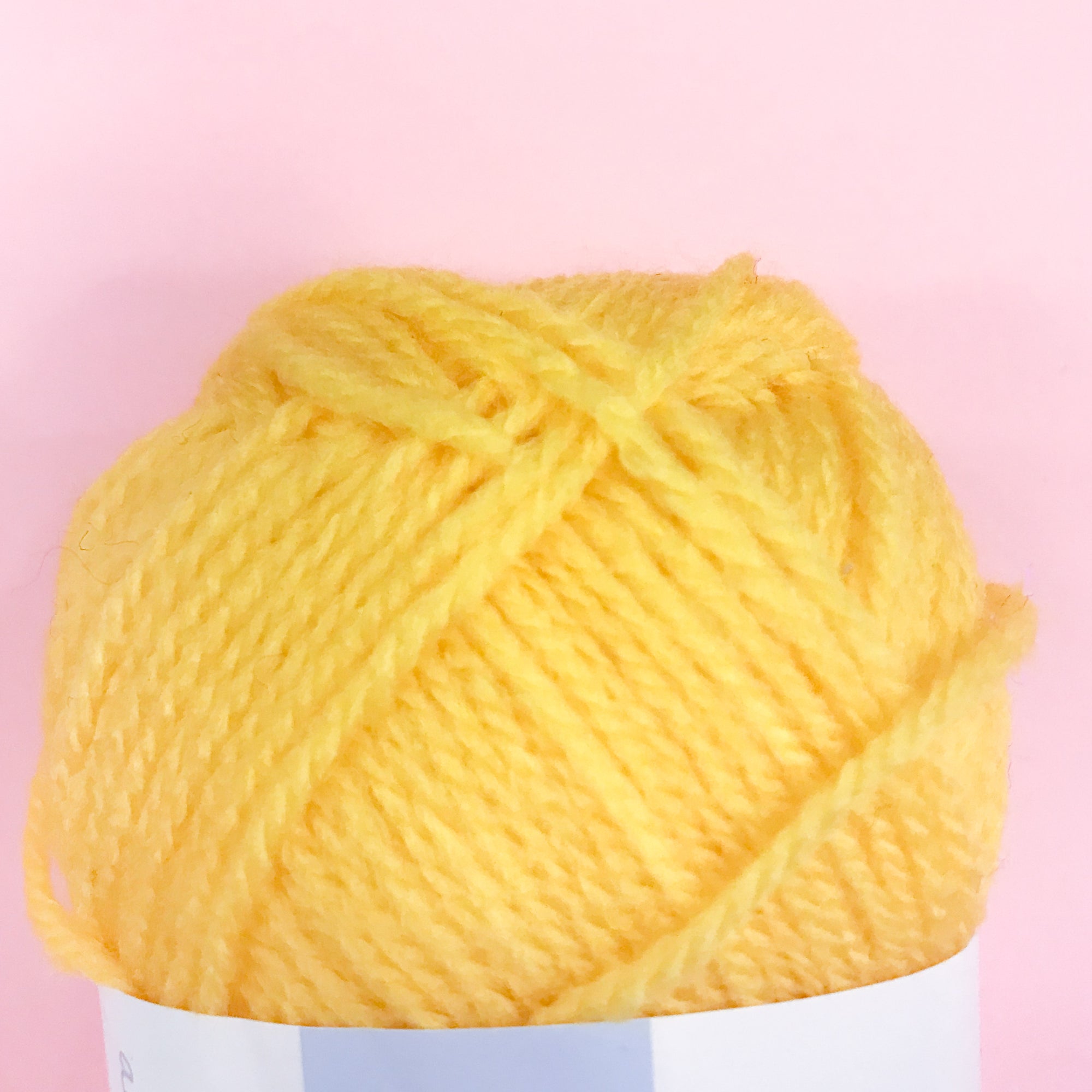 Sunny Yellow Solid Color Acrylic Yarn